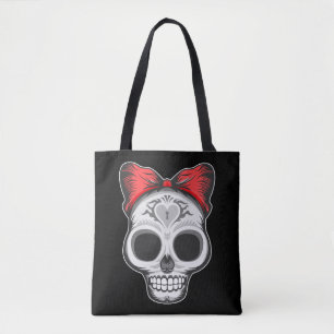 Bolso De Tela Ilustracion de cráneo de azúcar supergiratorio