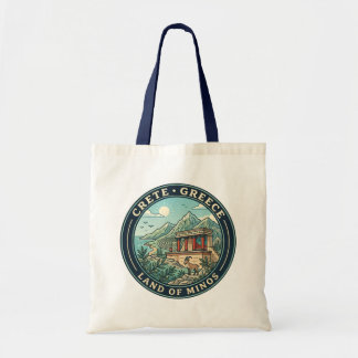 Bolso De Tela Ilustración de Creta Grecia Arte de Viaje Insignia