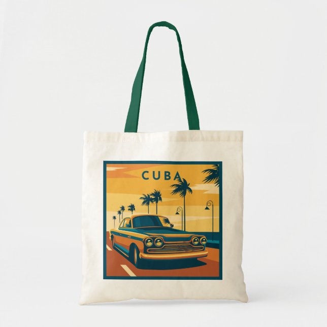 Bolso De Tela Ilustracion de Cuba (Frente)