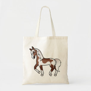 Bolso De Tela Ilustración de dibujos animados de caballo trotón 