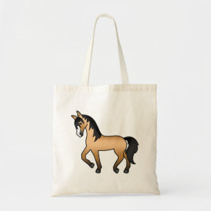 Bolso De Tela Ilustración de dibujos animados de caballo trotón
