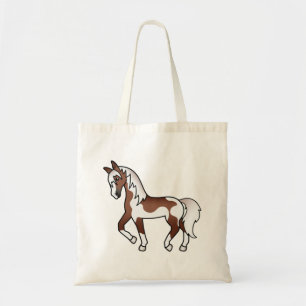 Bolso De Tela Ilustración de dibujos animados de caballo trotón
