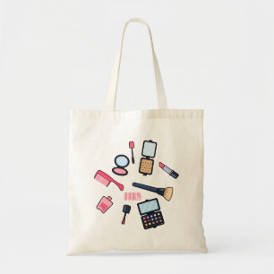 Bolso De Tela Ilustración de dibujos animados de cosméticos / ma