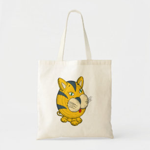 Bolso De Tela Ilustración de dibujos animados de gato, ilustraci