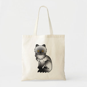 Bolso De Tela Ilustración de dibujos animados de gato persa con 