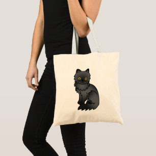 Bolso De Tela Ilustración de dibujos animados de gato persa de c