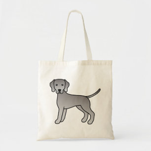 Bolso De Tela Ilustración de dibujos animados de perro Weimarane
