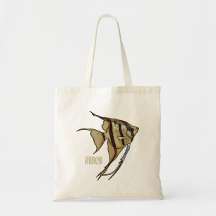 Bolso De Tela Ilustración de dibujos animados de pez ángel