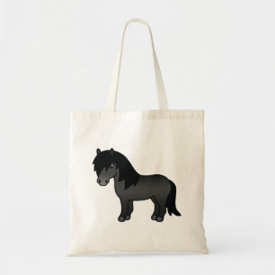 Bolso De Tela Ilustración de dibujos animados de poni Shetland n