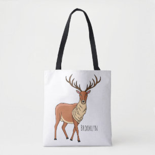Bolso De Tela Ilustración de dibujos animados de renos