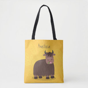 Bolso De Tela Ilustración de dibujos animados divertida de un ya