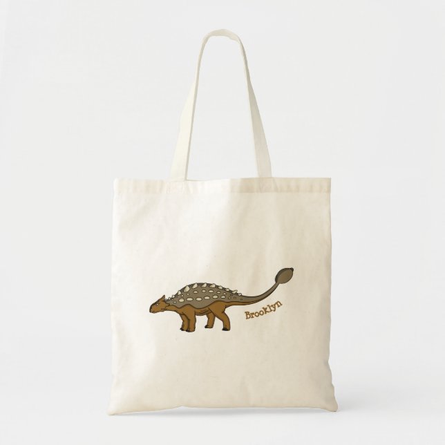 Bolso De Tela Ilustracion de dinosaurios blindados de Ankylosaur (Frente)