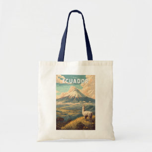 Bolso De Tela Ilustración de Ecuador Arte de Viaje Vintage