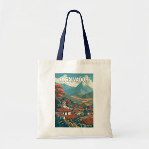 Bolso De Tela Ilustración de El Salvador Viajes Arte Vintage