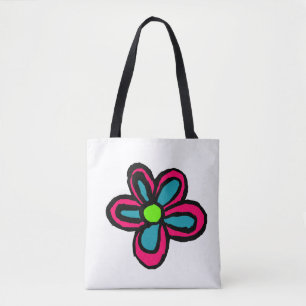 Bolso De Tela Ilustración de flores