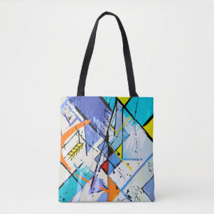 Bolso De Tela ilustracion de fondo abstracto, con trazos, sp