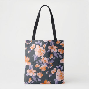 Bolso De Tela Ilustracion de fondo impecable de las flores pinta