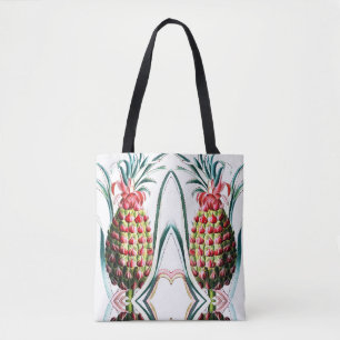 Bolso De Tela Ilustracion de frutos tropicales de piña de época