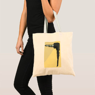 Bolso De Tela ILUSTRACION de gadget tecnológico del conector de 