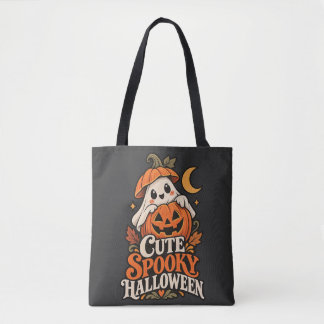 Bolso De Tela Ilustración de Halloween de Fantasma de Calabaza R
