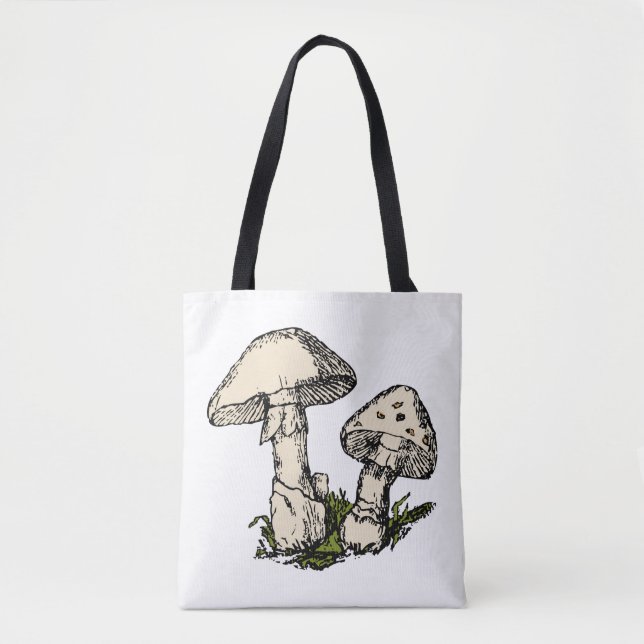 Bolso De Tela Ilustración de hongo (Anverso)