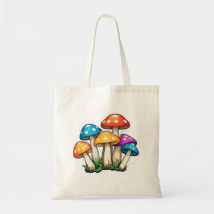 Bolso De Tela Ilustracion de hongos transparente y transparente