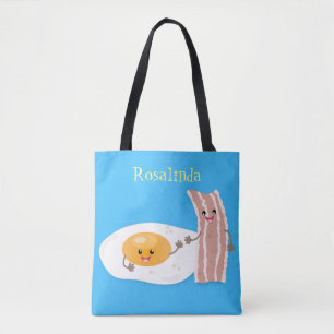 Bolso De Tela Ilustracion de huevo de kawaii y personalizado de