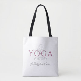 Bolso De Tela Ilustración de instructora de yoga en postura de l