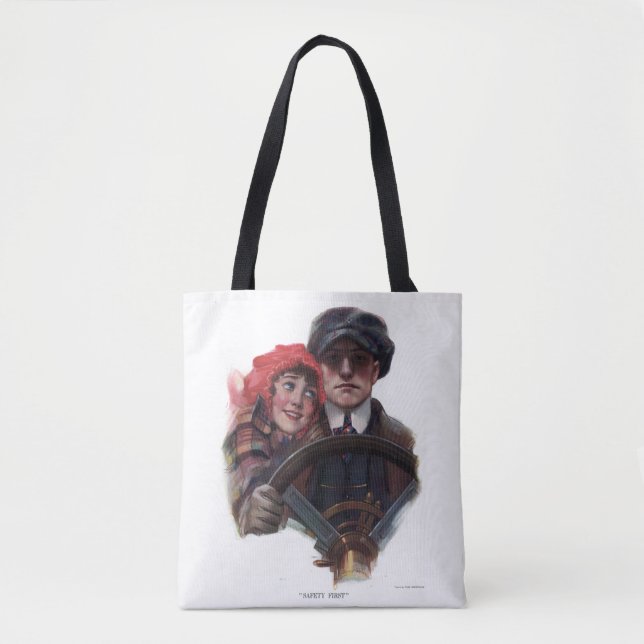 Bolso De Tela Ilustracion de invierno clásico y romántico (Anverso)