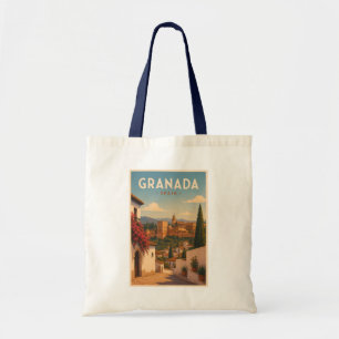 Bolso De Tela Ilustración de la Alhambra de Granada España Arte