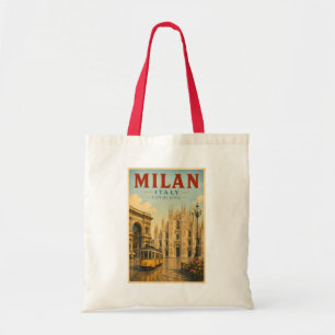 Bolso De Tela Ilustración de la Catedral de Milán Italia Arte de