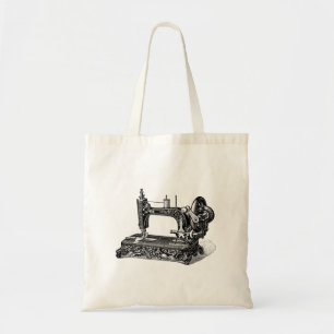 Bolso De Tela Ilustracion de la máquina de coser de los 1800s