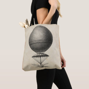 Bolso De Tela Ilustracion de la máquina voladora antigua