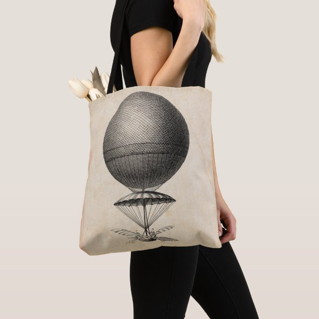 Bolso De Tela Ilustracion de la máquina voladora antigua (Detalle)