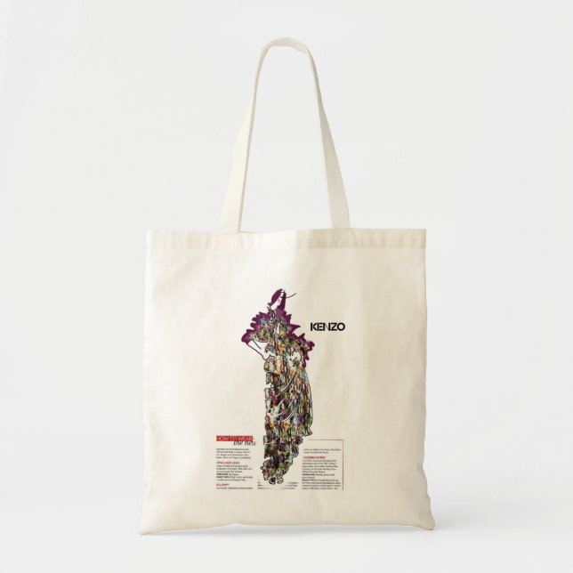 Bolso De Tela Ilustracion de la moda de Kenzo (Frente)