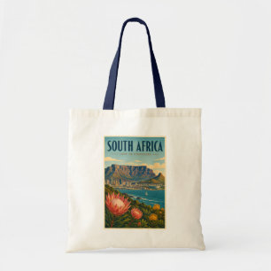 Bolso De Tela Ilustración de la Montaña de la Mesa de Sudáfrica 