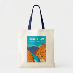 Bolso De Tela Ilustración de la presa Hoover Arizona Nevada Arte