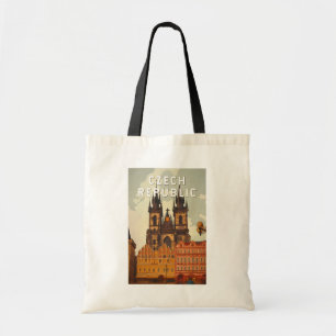 Bolso De Tela Ilustración de la República Checa Arte de viaje vi