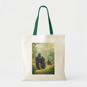 Bolso De Tela Ilustración de la República del Congo Arte de Viaj