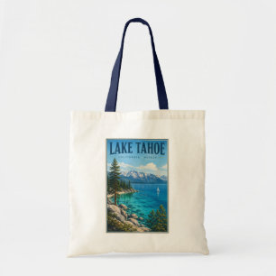 Bolso De Tela Ilustración de Lake Tahoe California Nevada Viajes