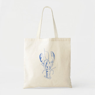Bolso De Tela Ilustracion de langosta de mariscos costeros
