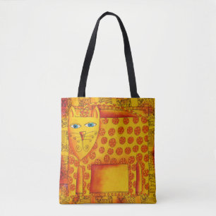 Bolso De Tela Ilustración de leopardo con acuarela estampada