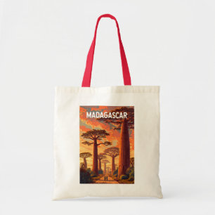 Bolso De Tela Ilustración de Madagascar Arte de Viaje Vintage