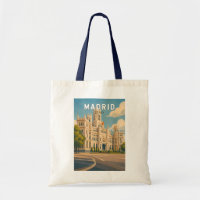 Ilustración de Madrid España Arte de Viaje Vintage