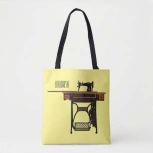 Bolso De Tela Ilustracion de máquina de coser personalizado