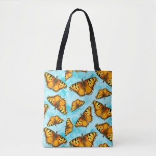 Bolso De Tela Ilustracion de mariposas Tortoiseshell de Californ
