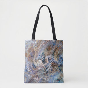 Bolso De Tela Ilustracion de martillería con líquido gris azul