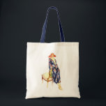 Bolso De Tela ilustracion de moda de 1924<br><div class="desc">Bonita bolsa de tetas que muestra a una hermosa mujer en un vestido de 1924. Genial no sólo como bolso de tote,  sino como un regalo único para otro regalo dentro!!</div>