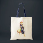 Bolso De Tela ilustracion de moda de 1924<br><div class="desc">Bonita bolsa de tetas que muestra a una hermosa mujer en un vestido de 1924. Genial no sólo como bolso de tote, sino como un regalo único para otro regalo dentro!!</div>