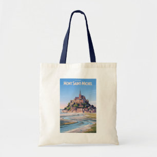 Bolso De Tela Ilustración de Mont Saint Michel Arte de Viaje Vin